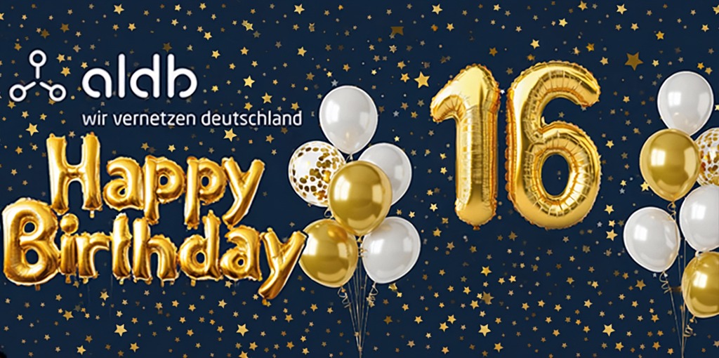 6 Jahre ALDB: Jubiläumsgrafik mit dem Motto „helfen helfen“
